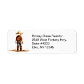Kleinste Cowgirl Retouradreslabel Etiket (Voorkant)