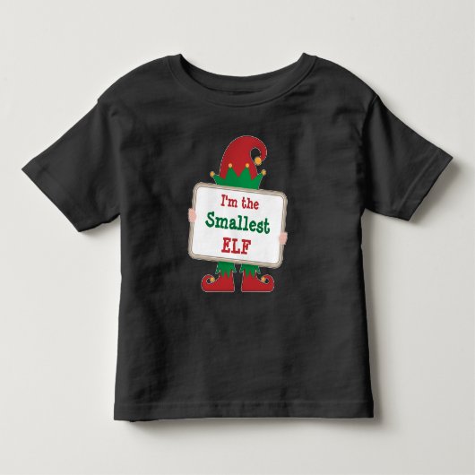 Kleinste Elf | Persoonlijke Kerstman Elf T-Shirt (Voorkant)