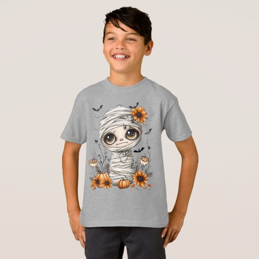 Kleinste Halloween Mummy Children's T-Shirt (Voorkant volledig)