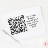 Kleinste politieke quiz ter wereld rechthoekige sticker (Envelop)