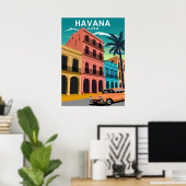  kleinste stad van Havana Cuba Poster (Thuiskantoor)