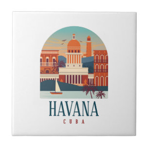 kleinste stad van Havana Cuba Tegeltje