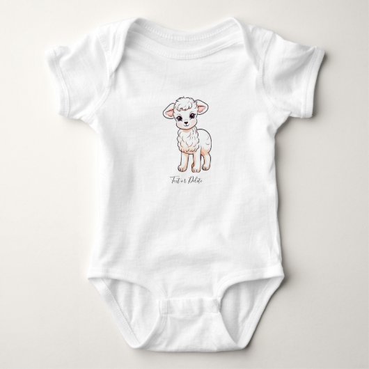 Kleintje Lam Baby Body Romper (Voorkant)