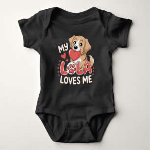  Kleintje "Mijn Lola houdt van mij" Schattige hond Romper