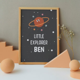 Kleintje Ontdekkingsreiziger Naam Op Maat Gemaakte Poster