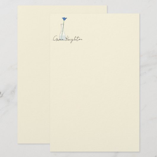 Kleinvaas Briefpapier (Voorkant / Achterkant)