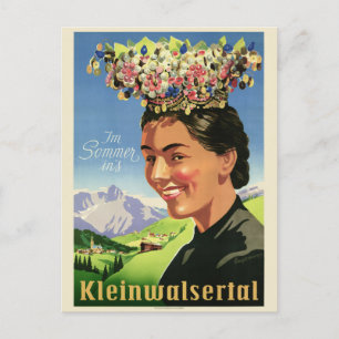 Kleinwalsertal Austria Vintage Poster Briefkaart