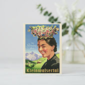 Kleinwalsertal Austria Vintage Poster Briefkaart (Staand voorkant)