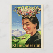 Kleinwalsertal Austria Vintage Poster Briefkaart (Voorkant)
