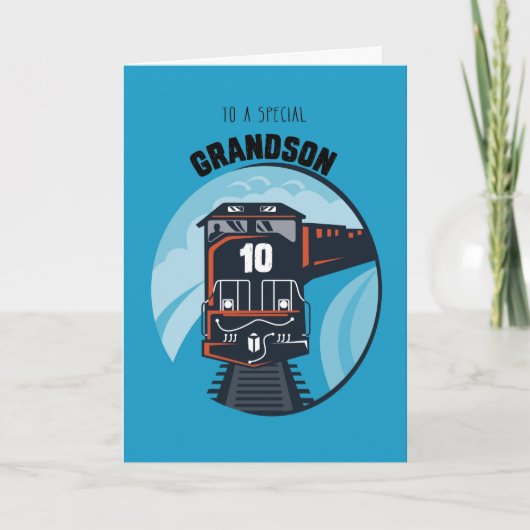 Kleinzoon 10e Verjaardagstrein, Kleine Jongen, Bla Kaart (Voorkant)