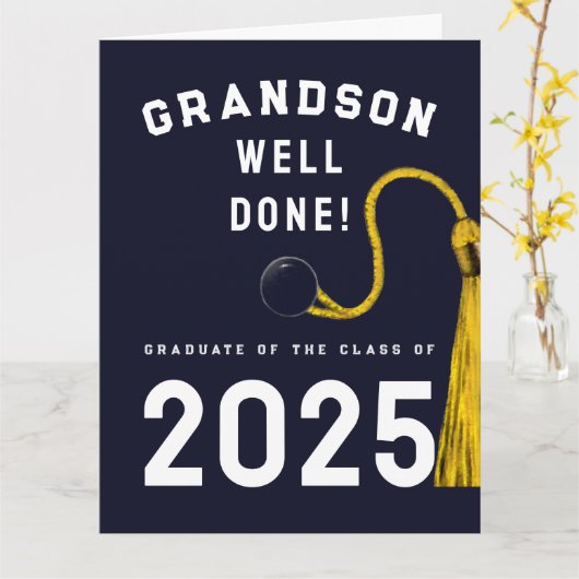 Kleinzoon Afstuderen 2025 Kaart (Gele Bloem)