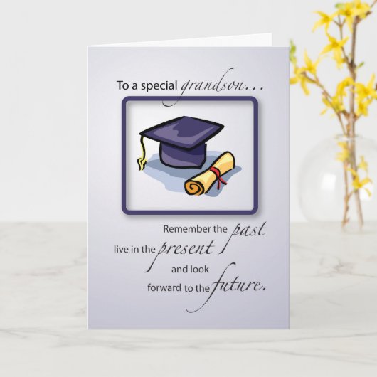 Kleinzoon Afstuderen Gefeliciteerd Onthoud de P Kaart (Gele Bloem)