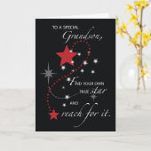 Kleinzoon Afstuderen Gefeliciteerd Scarlet Gray Kaart (Gele Bloem)