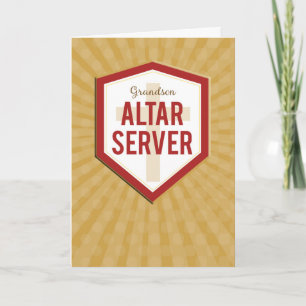Kleinzoon Altaar Server Gefeliciteerd Starburst Kaart