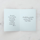 Kleinzoon Baptismal Baby Boy doopzegen Kaart (Binnen)