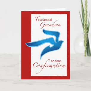 Kleinzoon bevestiging, blauwe duif kaart