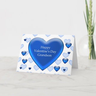 Kleinzoon Blauw Hart Valentijn Feestdagen Kaart