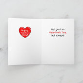 Kleinzoon Cool Valentijn Penguin Feestdagen Kaart (Binnen)