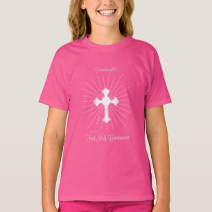 Kleinzoon Doet Eerste Heilige Communie Gouden Krui T-shirt
