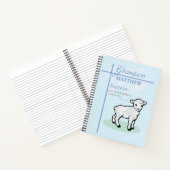 Kleinzoon Doop Blauwe Jongen Lam Gepersonaliseerd Notitieboek (Binnen)
