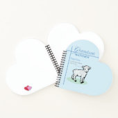 Kleinzoon Doop Blauwe Jongen Lam Gepersonaliseerd Notitieboek (Binnen)