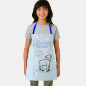 Kleinzoon Doop Blauwe Jongen Lam Gepersonaliseerd Schort (Insitu)