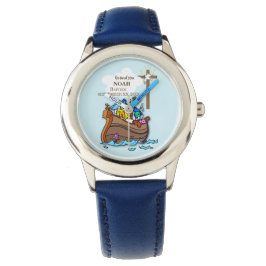 Kleinzoon Doop Noah's Ark Gepersonaliseerd Horloge