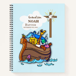 Kleinzoon Doop Noah's Ark Gepersonaliseerd Notitieboek