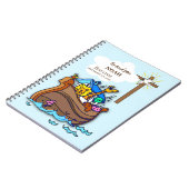 Kleinzoon Doop Noah's Ark Gepersonaliseerd Notitieboek (Linkerzijde)
