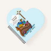 Kleinzoon Doop Noah's Ark Gepersonaliseerd Notitieboek (Voorkant)