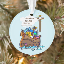 Kleinzoon Doop Noah's Ark Gepersonaliseerd Ornament