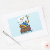 Kleinzoon Doop Noah's Ark Gepersonaliseerd Rechthoekige Sticker (Envelop)