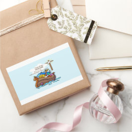 Kleinzoon Doop Noah's Ark Gepersonaliseerd Rechthoekige Sticker