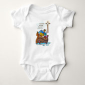 Kleinzoon Doop Noah's Ark Gepersonaliseerd Romper (Voorkant)