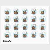 Kleinzoon Doop Noah's Ark Gepersonaliseerd Ronde Sticker (Vel)