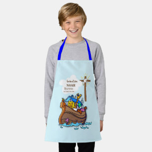 Kleinzoon Doop Noah's Ark Gepersonaliseerd Schort