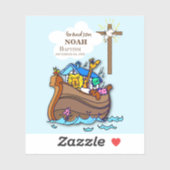 Kleinzoon Doop Noah's Ark Gepersonaliseerd Sticker (Vel)