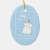 Kleinzoon Dooppak op Baby Blue Gepersonaliseerd Keramisch Ornament (Achterkant)