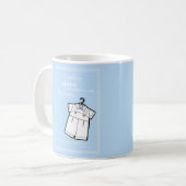 Kleinzoon Dooppak op Baby Blue Gepersonaliseerd Koffiemok (Voorkant links)
