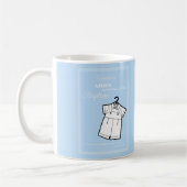 Kleinzoon Dooppak op Baby Blue Gepersonaliseerd Koffiemok (Links)