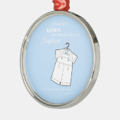 Kleinzoon Dooppak op Baby Blue Gepersonaliseerd Metalen Ornament (Links)