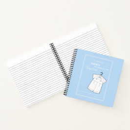 Kleinzoon Dooppak op Baby Blue Gepersonaliseerd Notitieboek