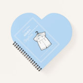 Kleinzoon Dooppak op Baby Blue Gepersonaliseerd Notitieboek (Voorkant)