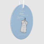 Kleinzoon Dooppak op Baby Blue Gepersonaliseerd Ornament (voorkant)