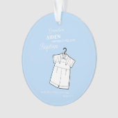 Kleinzoon Dooppak op Baby Blue Gepersonaliseerd Ornament (voorkant)