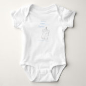 Kleinzoon Dooppak op Baby Blue Gepersonaliseerd Romper (Voorkant)