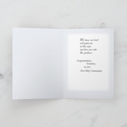 Kleinzoon eerste communie kaart (Binnen)