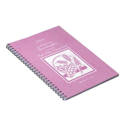 Kleinzoon Eerste Communie, Roze Notitieboek (Rechterzijde)