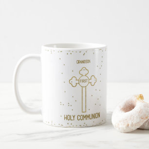 Kleinzoon Eerste Heilige Communie Gouden Kruis Koffiemok