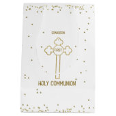 Kleinzoon Eerste Heilige Communie Gouden Kruis Medium Cadeauzakje (Achterkant)